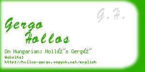 gergo hollos business card